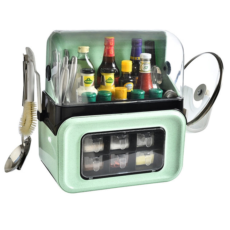 Household Seasoning Box Multifunctional Rack Knife Holder Pot Cover Storage Box, Style:Upgraded Version