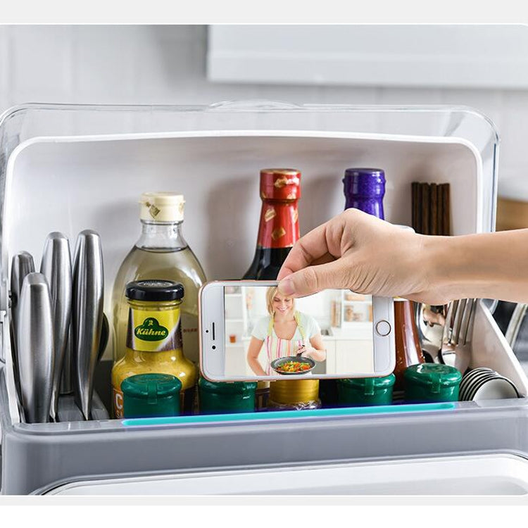 Household Seasoning Box Multifunctional Rack Knife Holder Pot Cover Storage Box, Style:Upgraded Version