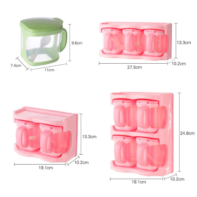 Plastic Seasoning Box Multi-purpose Combination Seasoning Rack Kitchen Supplies, Style:One Grid