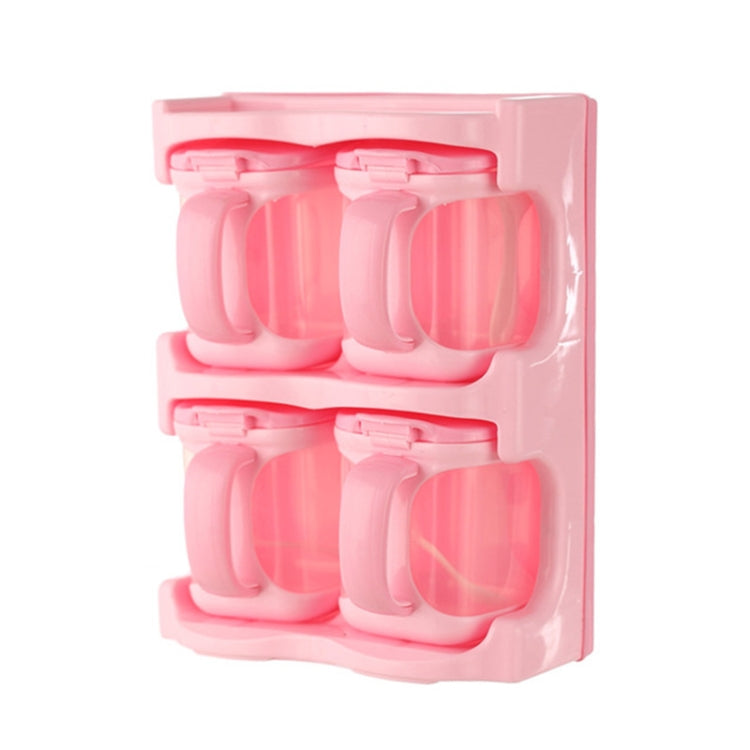 Plastic Seasoning Box Multi-purpose Combination Seasoning Rack Kitchen Supplies, Style:Four Grid