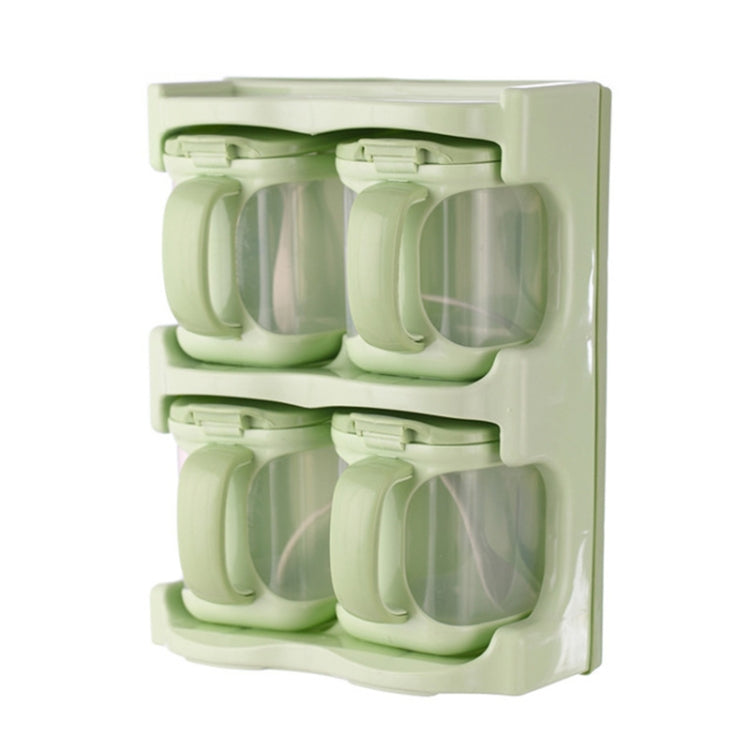 Plastic Seasoning Box Multi-purpose Combination Seasoning Rack Kitchen Supplies, Style:Four Grid