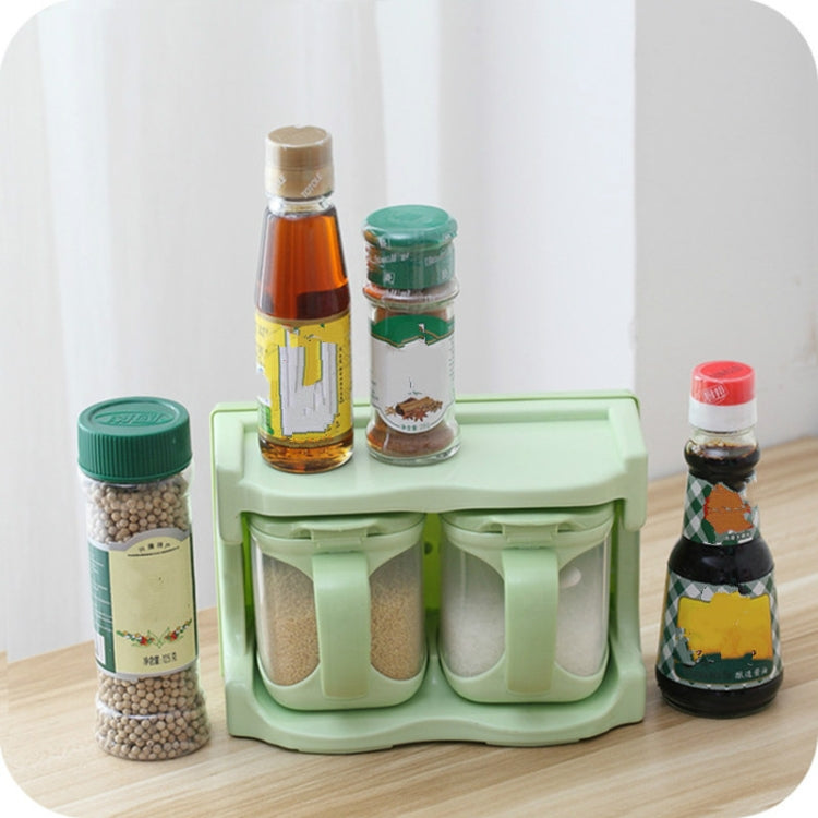 Plastic Seasoning Box Multi-purpose Combination Seasoning Rack Kitchen Supplies, Style:Four Grid
