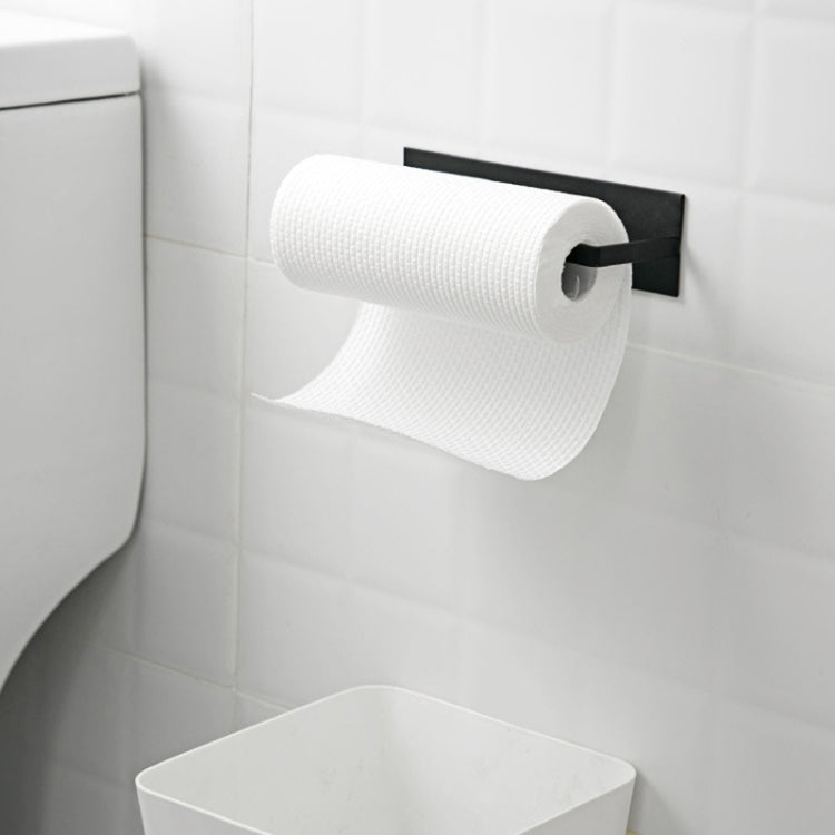 2 PCS Punch-free Wall-mounted Bathroom Kitchen Roll Holder Towel Rack