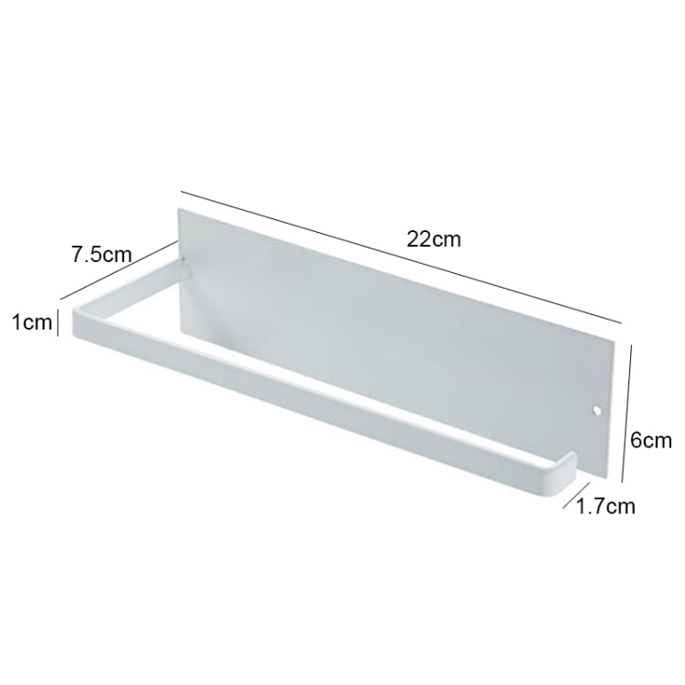 2 PCS Punch-free Wall-mounted Bathroom Kitchen Roll Holder Towel Rack