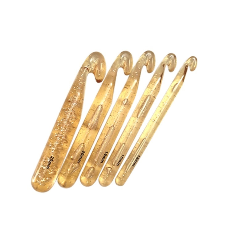 10 PCS Transparent Bold Crystal Crochet Knitting Tool, Specification:18mm