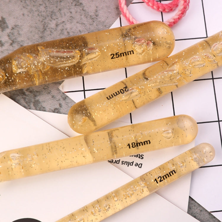 10 PCS Transparent Bold Crystal Crochet Knitting Tool, Specification:20mm