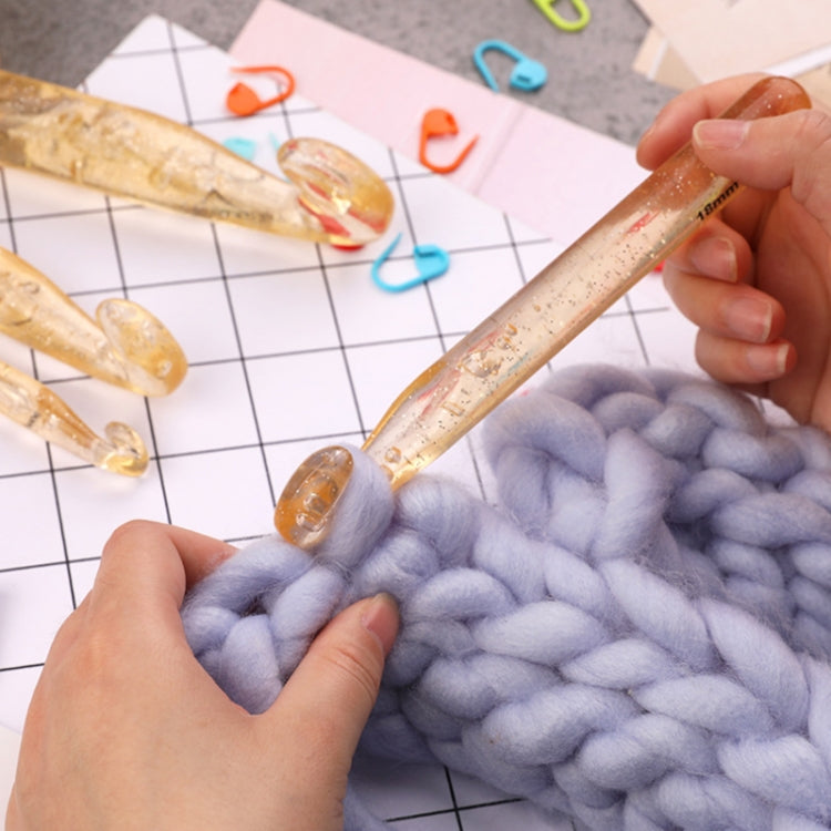 10 PCS Transparent Bold Crystal Crochet Knitting Tool, Specification:20mm