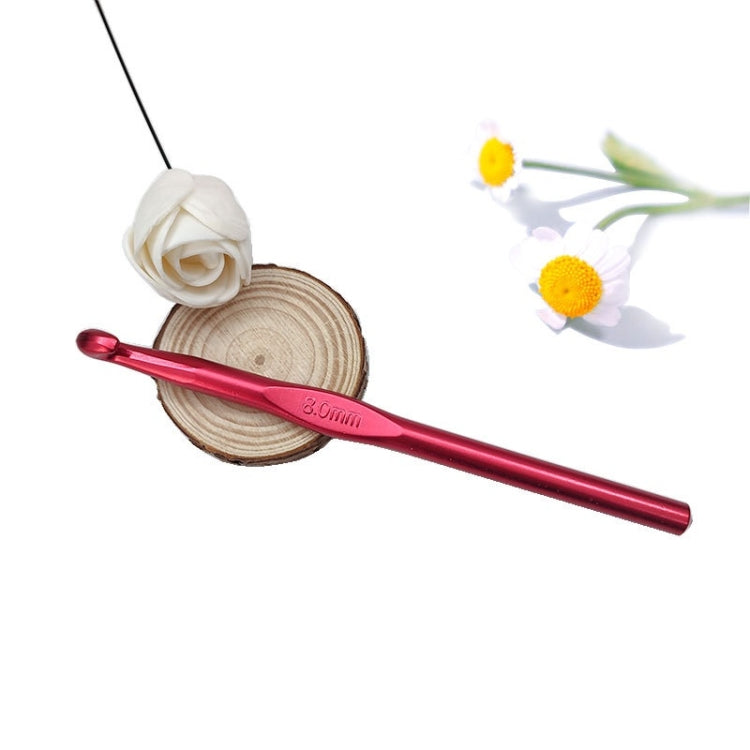 10 PCS Color Alumina Single Head Crochet Handmade DIY Knitting Tool Material, Specification:8.0mm
