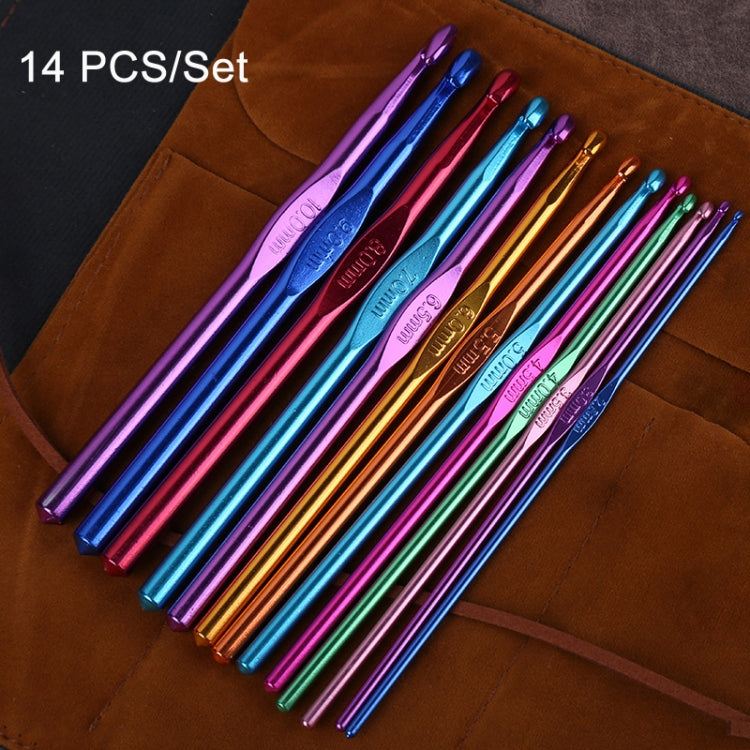 14 PCS/Set Color Alumina Single Head Crochet Handmade DIY Knitting Tool Material