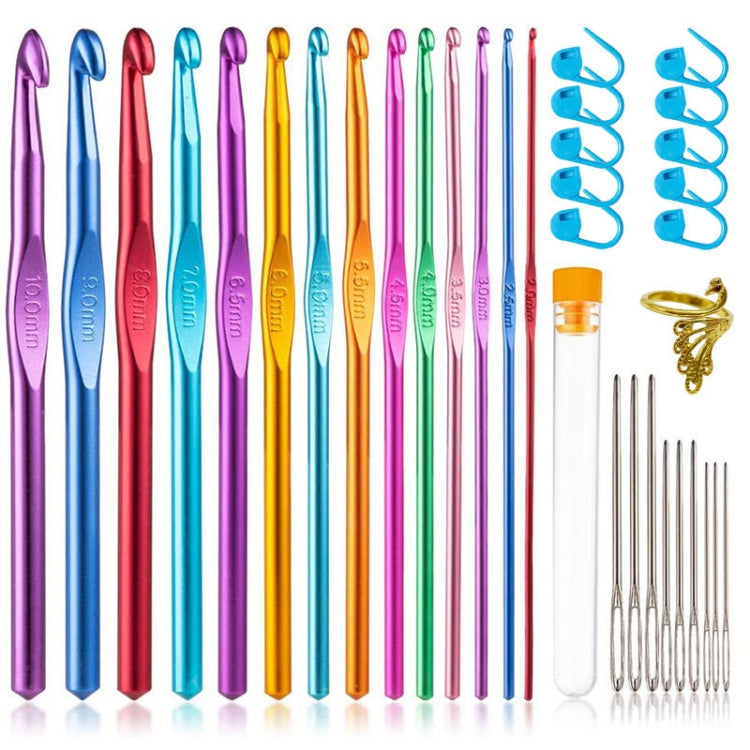 35 PCS/Set Color Alumina Single Head Crochet Handmade DIY Knitting Tool Material