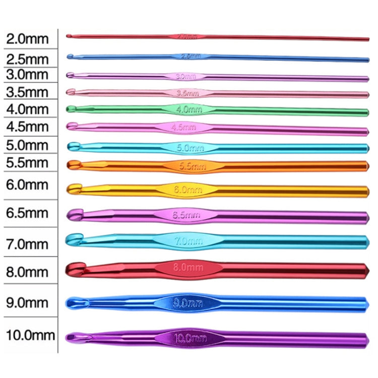 35 PCS/Set Color Alumina Single Head Crochet Handmade DIY Knitting Tool Material