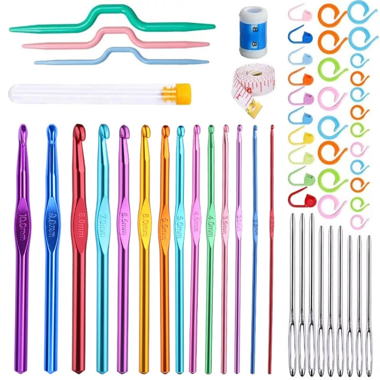 59 PCS/Set Color Alumina Single Head Crochet Handmade DIY Knitting Tool Material