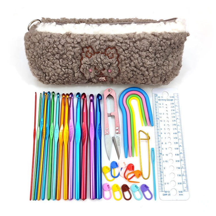33 PCS/Set Color Alumina Single Head Crochet Handmade DIY Knitting Tool Material
