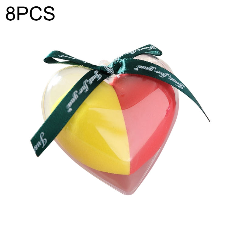 8 PCS Hydrophilic Wet And Dry Heart-shaped Non-latex Beauty Egg Set