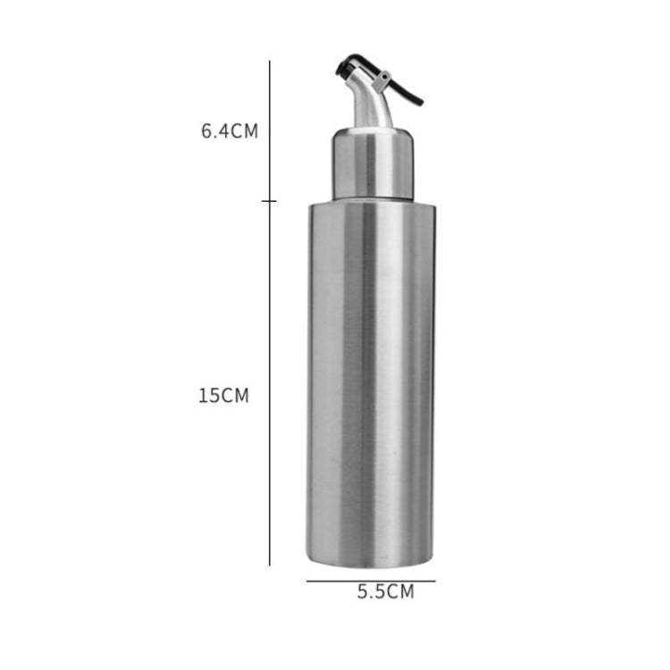 Cylindrical Seasoning Bottle Stainless Steel Oil Pot, Capacity:350 ml