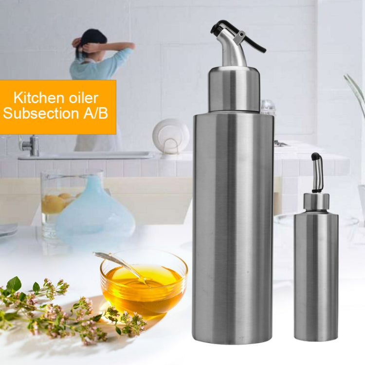 Cylindrical Seasoning Bottle Stainless Steel Oil Pot, Capacity:350 ml