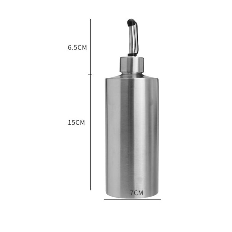 Cylindrical Seasoning Bottle Stainless Steel Oil Pot, Capacity:550 ml