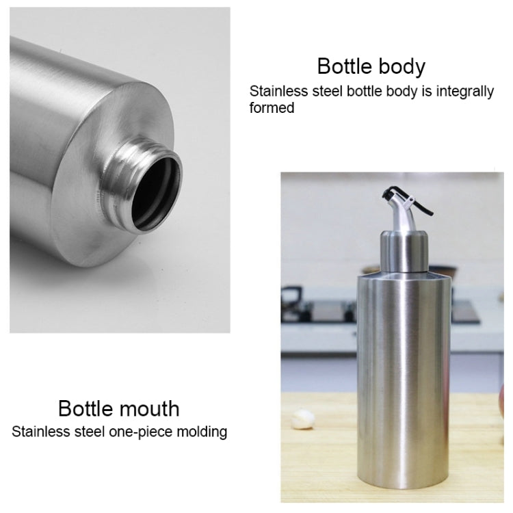Cylindrical Seasoning Bottle Stainless Steel Oil Pot, Capacity:550 ml