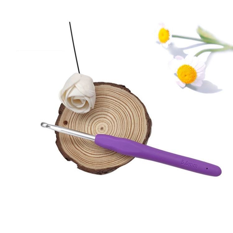 10 PCS TPR Handmade DIY Sweater Knitting Crochet Tools Material, Specification:5.0mm