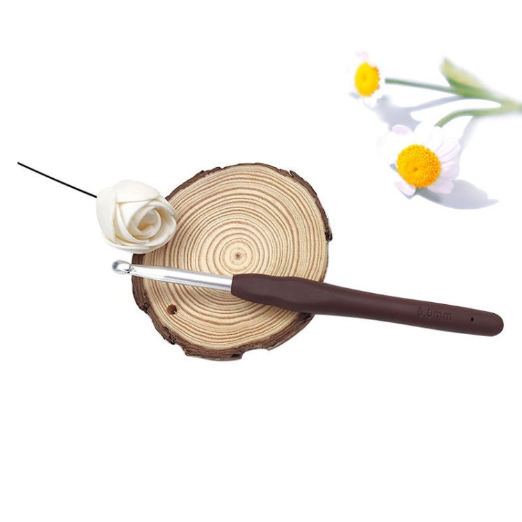10 PCS TPR Handmade DIY Sweater Knitting Crochet Tools Material, Specification:6.0mm