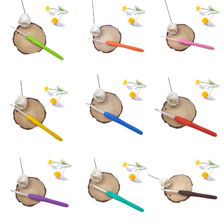 10 PCS TPR Handmade DIY Sweater Knitting Crochet Tools Material, Specification:6.0mm