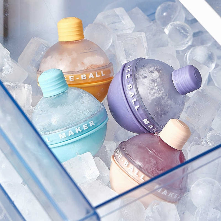 2PCS Home Whiskey Bulb Ice Ball Ice Cube Silicone Mold With Funnel