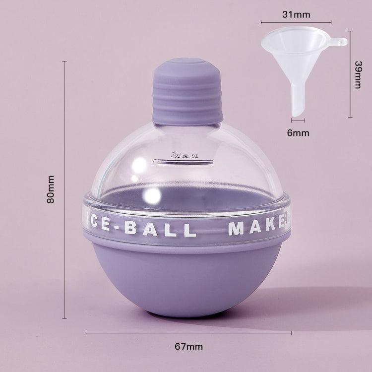 2PCS Home Whiskey Bulb Ice Ball Ice Cube Silicone Mold With Funnel