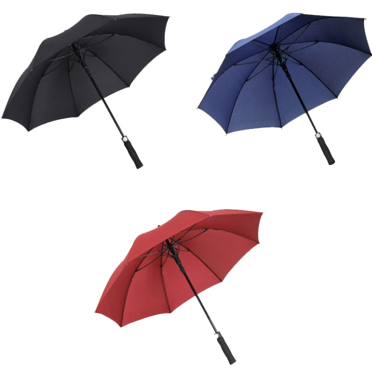Impact-proof Rainproof Oversized Golf Umbrella Business Straight Pole Umbrella, Color:Black