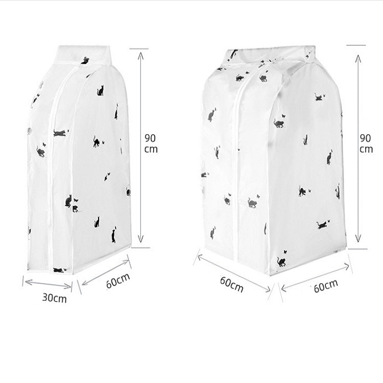 2 PCS Simple PEVA Clothes Household Three-dimensional Dust Cover, Size:90x60x60 cm (widened small)