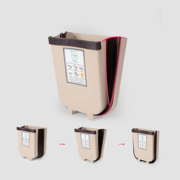 2 PCS Kitchen Folding Trash Can Household Cabinet Door Wall-mounted Trash Can, Size:Small