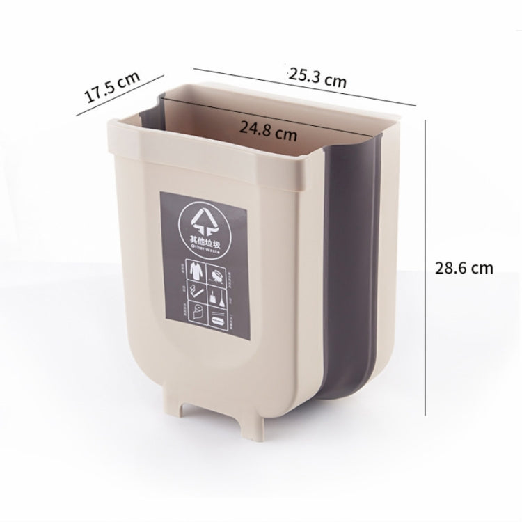 2 PCS Kitchen Folding Trash Can Household Cabinet Door Wall-mounted Trash Can, Size:Small