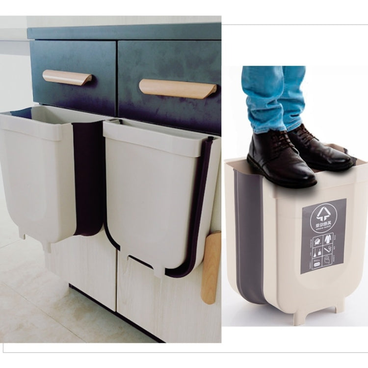 2 PCS Kitchen Folding Trash Can Household Cabinet Door Wall-mounted Trash Can, Size:Small