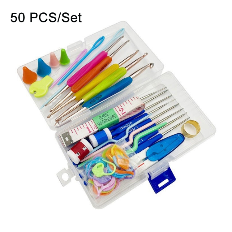 50 PCS/Set Box Handmade DIY Sweater Knitting Crochet Tools Material Set
