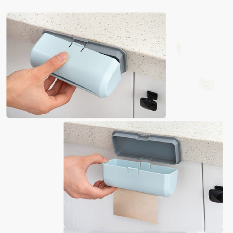 4 PCS No Trace Paste Trash Bag Storage Box Plastic Bag Box For Kitchen And Bathroom