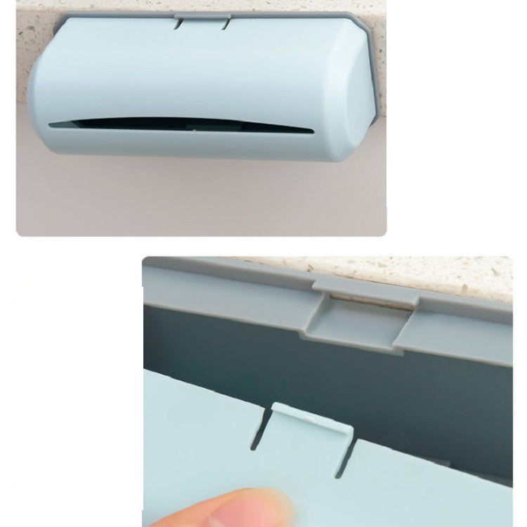 4 PCS No Trace Paste Trash Bag Storage Box Plastic Bag Box For Kitchen And Bathroom
