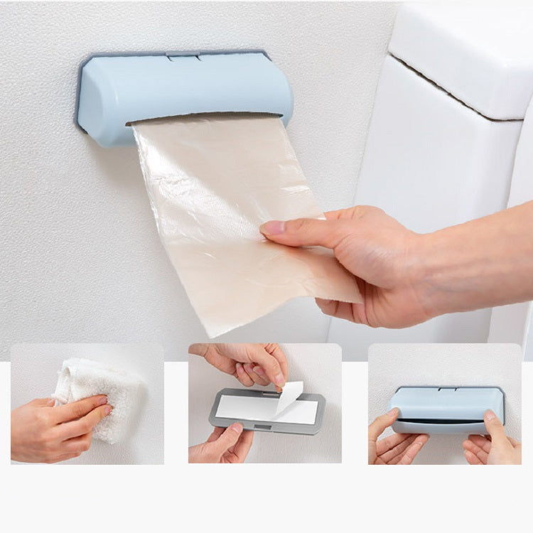 4 PCS No Trace Paste Trash Bag Storage Box Plastic Bag Box For Kitchen And Bathroom