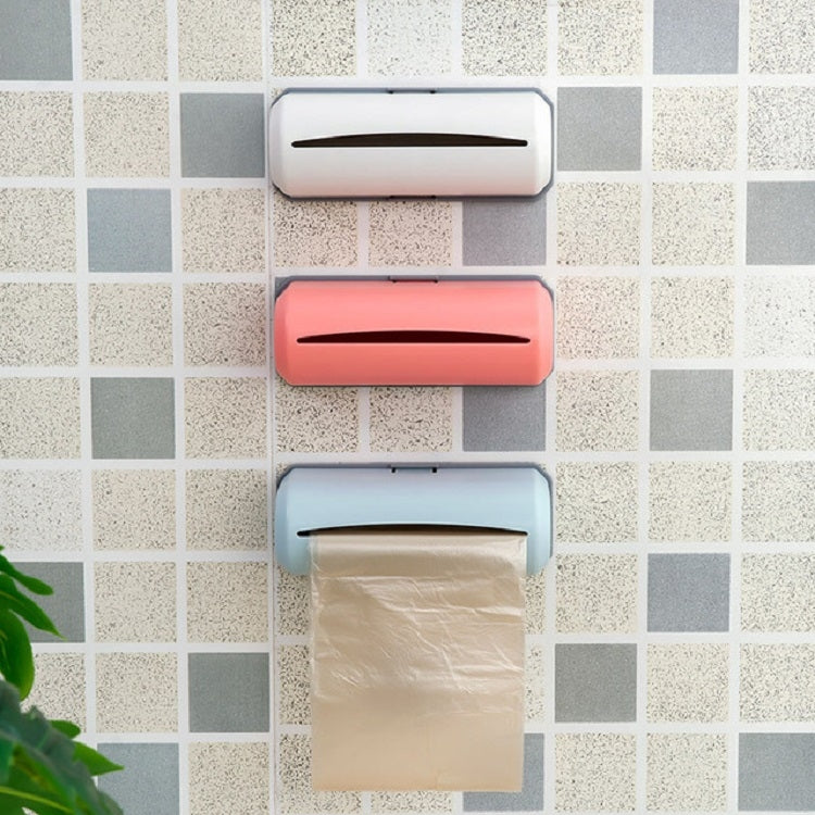 4 PCS No Trace Paste Trash Bag Storage Box Plastic Bag Box For Kitchen And Bathroom