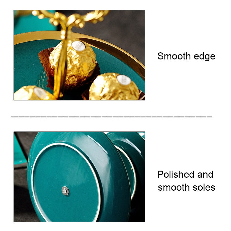 Creative Emerald Dessert Plate with Phnom Penh Fruit Plate, Style:Three-layer