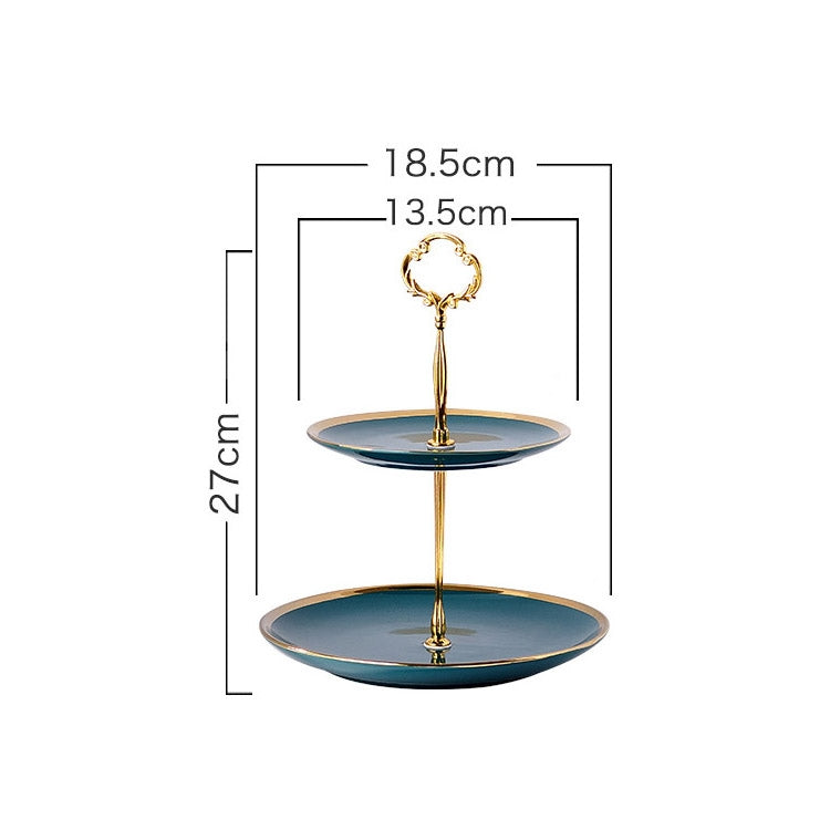 Creative Emerald Dessert Plate with Phnom Penh Fruit Plate, Style:Small Two-layer