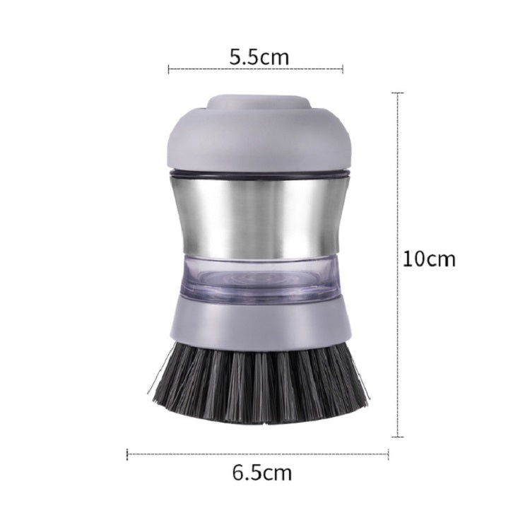 2 PCS Hydraulic Stainless Steel Pot Brush Kitchen Liquid Cleaning Brush Pot Dish Brush