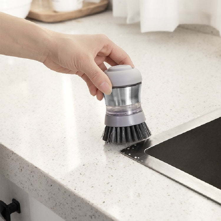 2 PCS Hydraulic Stainless Steel Pot Brush Kitchen Liquid Cleaning Brush Pot Dish Brush