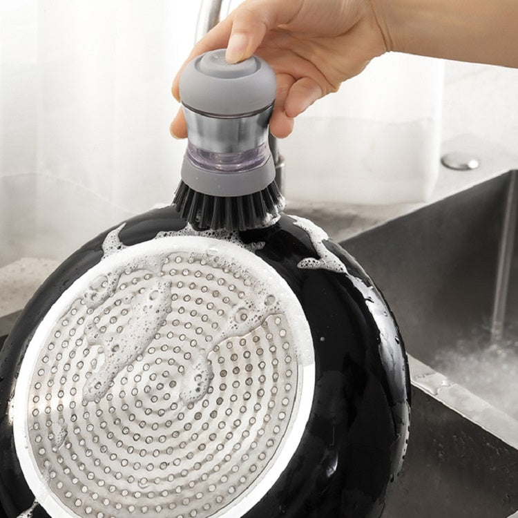 2 PCS Hydraulic Stainless Steel Pot Brush Kitchen Liquid Cleaning Brush Pot Dish Brush