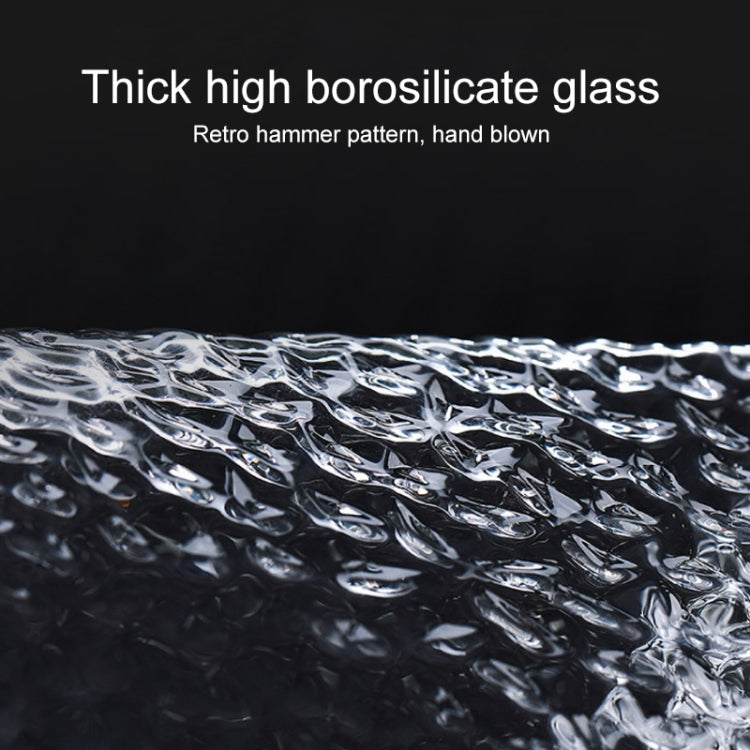 Thickened High Temperature Resistant Hammered Pattern Square Filter Teapot, Style:550ml teapot
