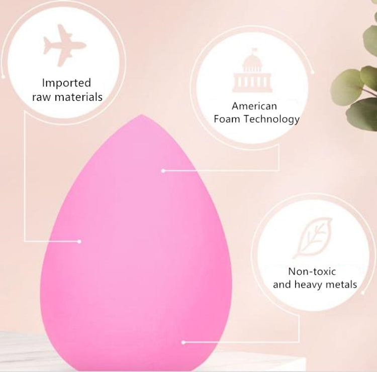 3 PCS Love Makeup Eggs No Powder Makeup Egg Puff Set(4 Colors Random)
