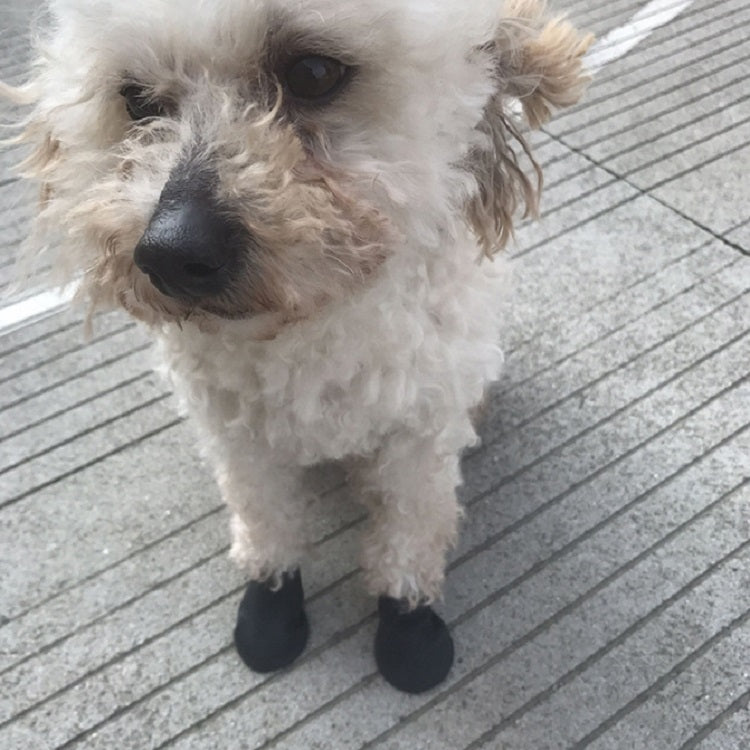 2 Sets Pet Rubber Waterproof Shoes Cover Dog Kitten Non-slip Rain Shoes, Size:S