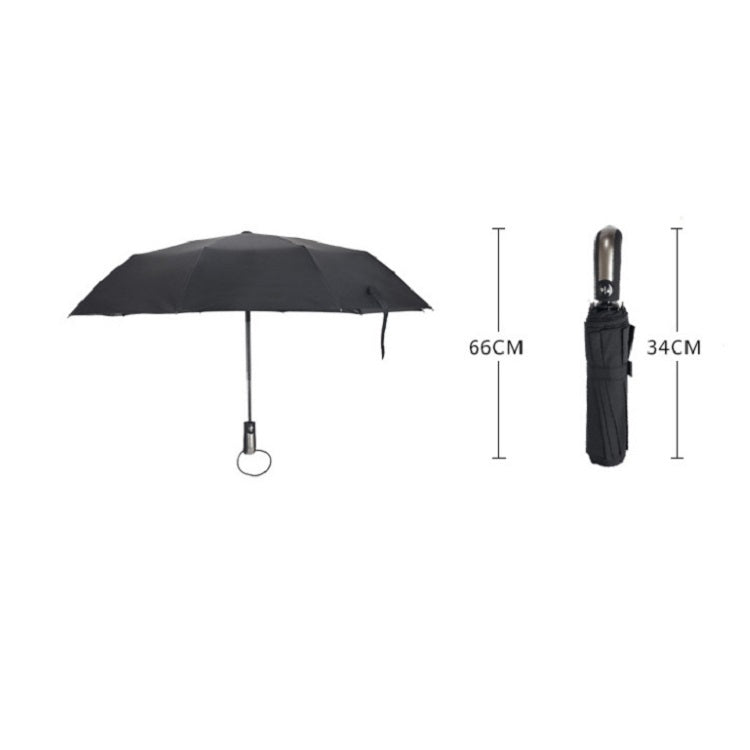 Ten Bone Automatic Vinyl Umbrella Men And Women Business Double Oversized Reinforced Windproof Sunny Umbrella