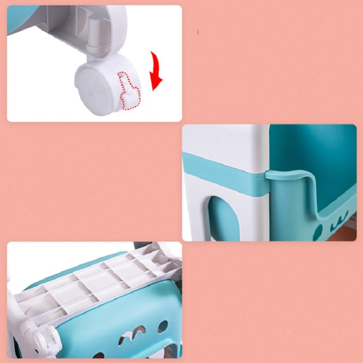 Children Plastic Multi-layer Toy Trolley Shelf Storage Rack, Style:4 Floors