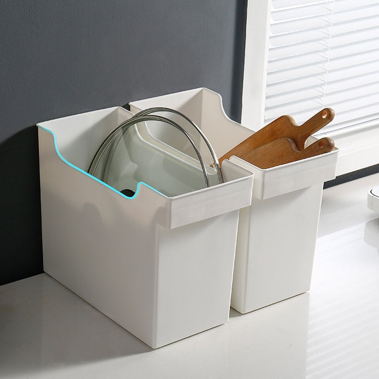 Kitchen Plastic Box Pot Storage Rack Kitchen Shelf Cabinet Storage Basket with Pulley, Style:U Shape Large