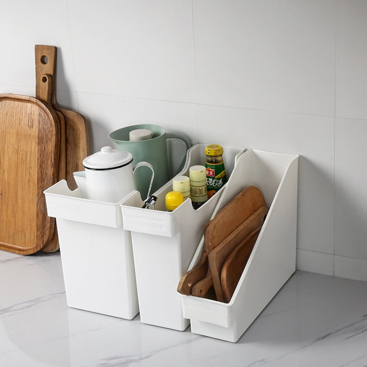 Kitchen Plastic Box Pot Storage Rack Kitchen Shelf Cabinet Storage Basket with Pulley, Style:U Shape Large