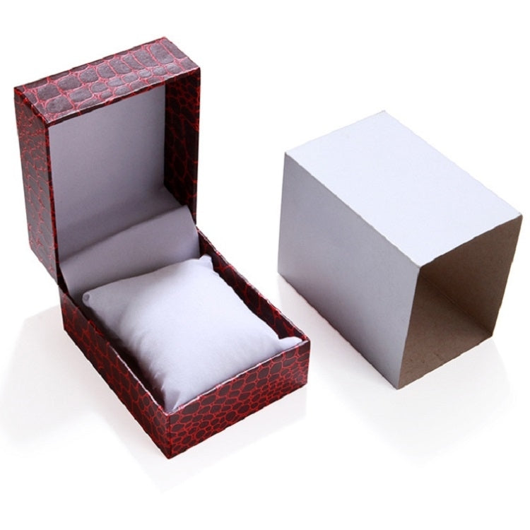 6 PCS PU+ Crocodile Texture Clamshell Watch Box Bracelet Box Packaging Box Jewelry Gift Box